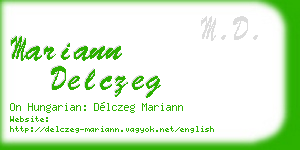 mariann delczeg business card