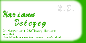 mariann delczeg business card